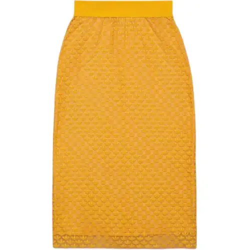 GUCCI X Adidas Gg Tulle Skirt Yellow