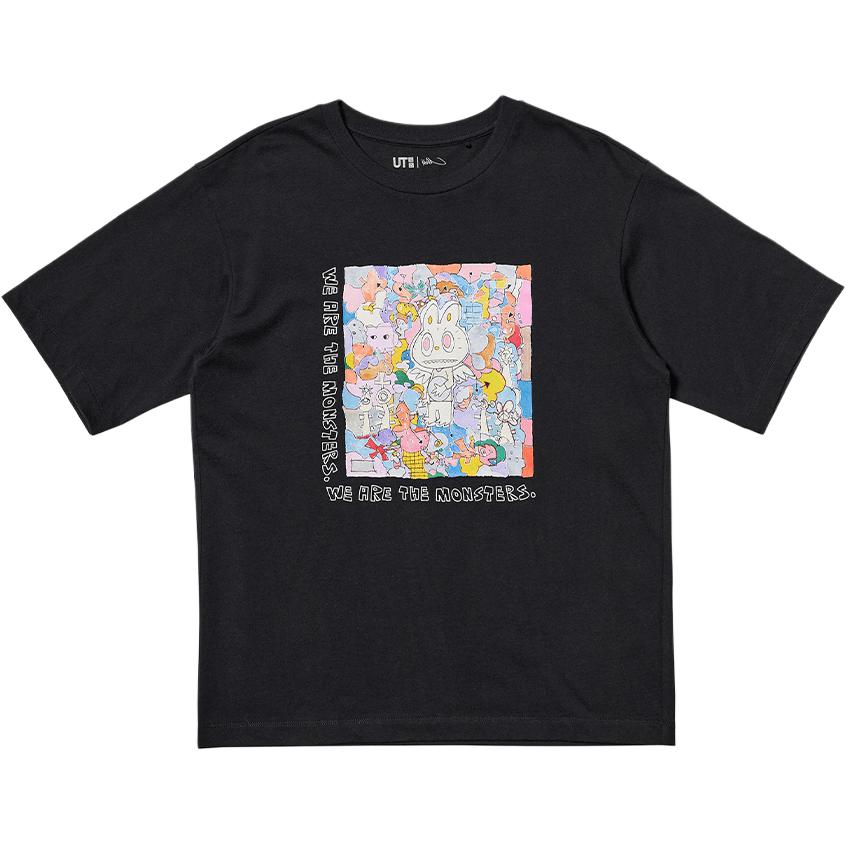Женская футболка UNIQLO x Labubu (белая)