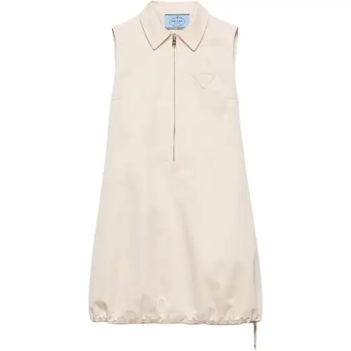 Prada half-zip drawstring-hem mini dress