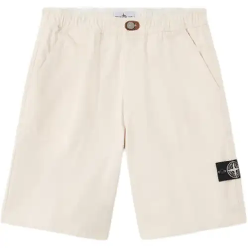 Stone Island L100001 patch-pocket elasticated shorts