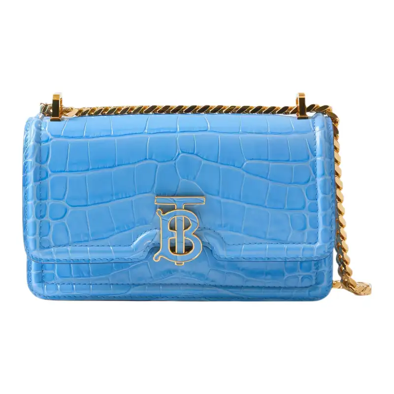 Burberry Cow Leather Crossbody Bag, Shoulder Bag Mini Women's Blue
