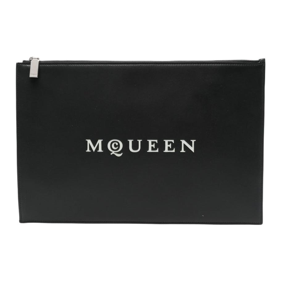 Мужская сумка Alexander McQueen Logo (черная)