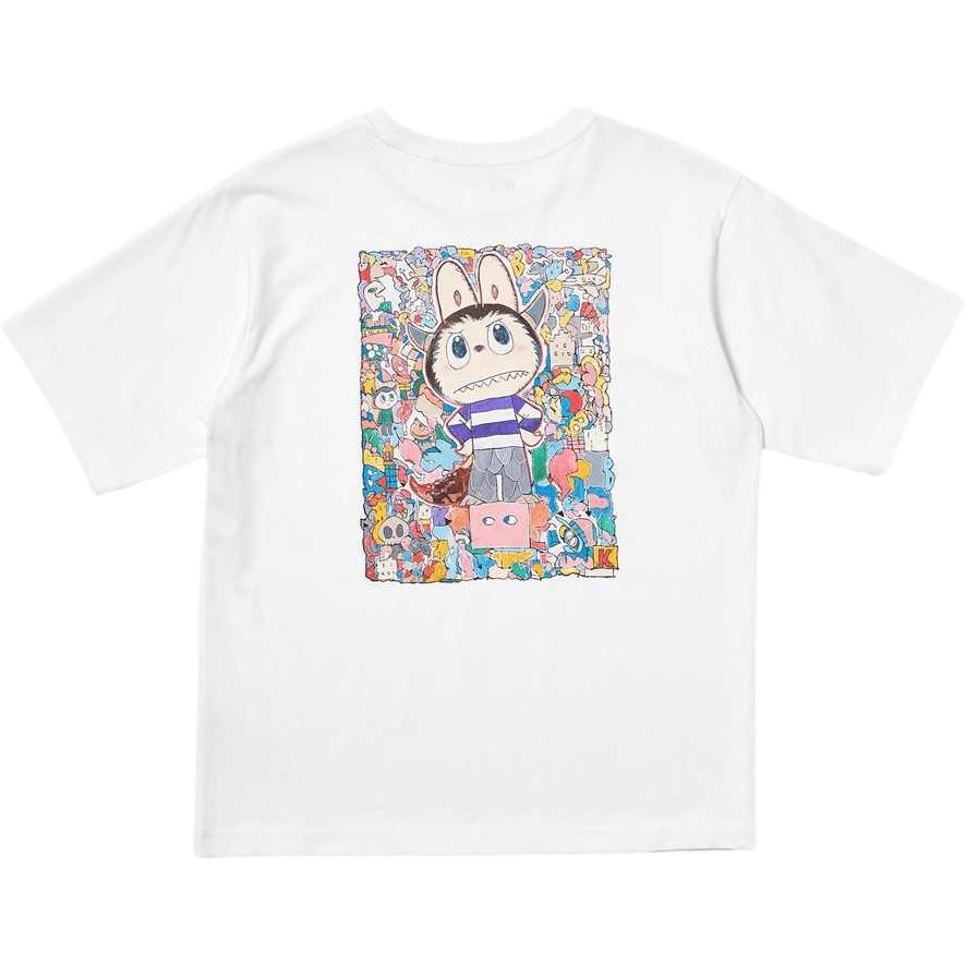 Женская футболка UNIQLO x Labubu (белая)