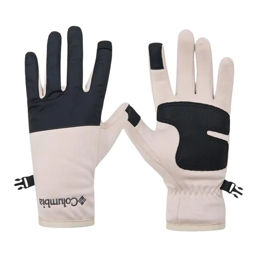 Columbia Polyester, Elastane, Artificial Leather Sports Gloves Women's Gray