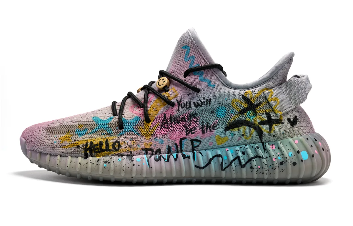 Adidas YEEZY BOOST 350 V2 Fabric Low top Casual Shoes Unisex Gray