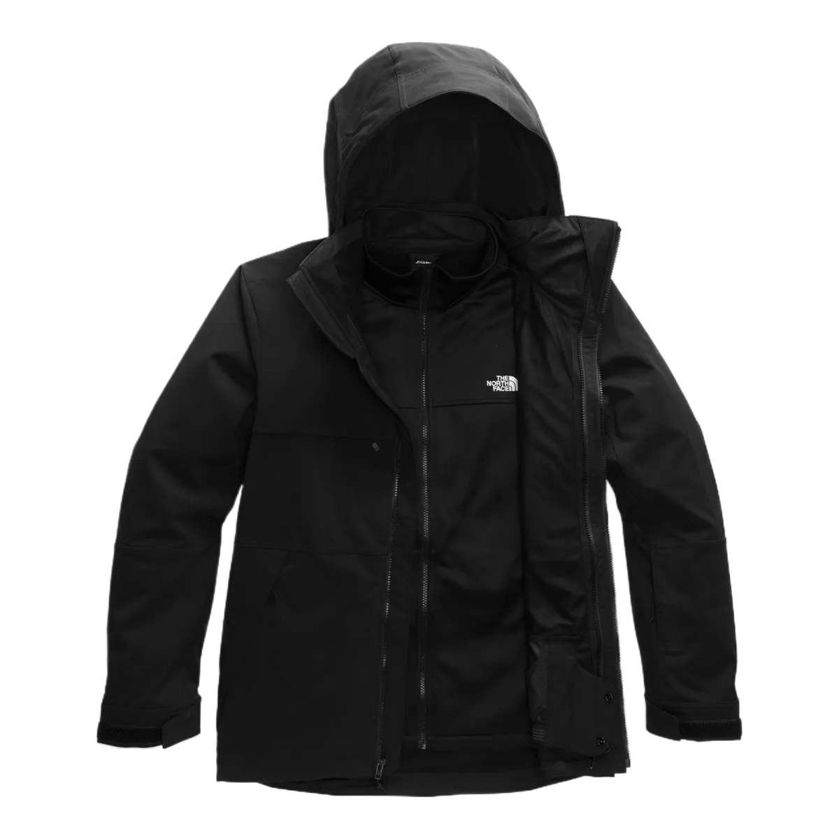 THE NORTH FACE Jackets Men's Black Hooded (Detachable) Moderate Straight Fit