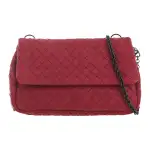 Bottega Veneta Cow Leather Shoulder Bag Women's Red