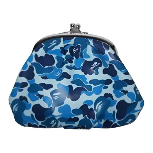 A BATHING APE Synthetic Leather Clutch Men's Blue
