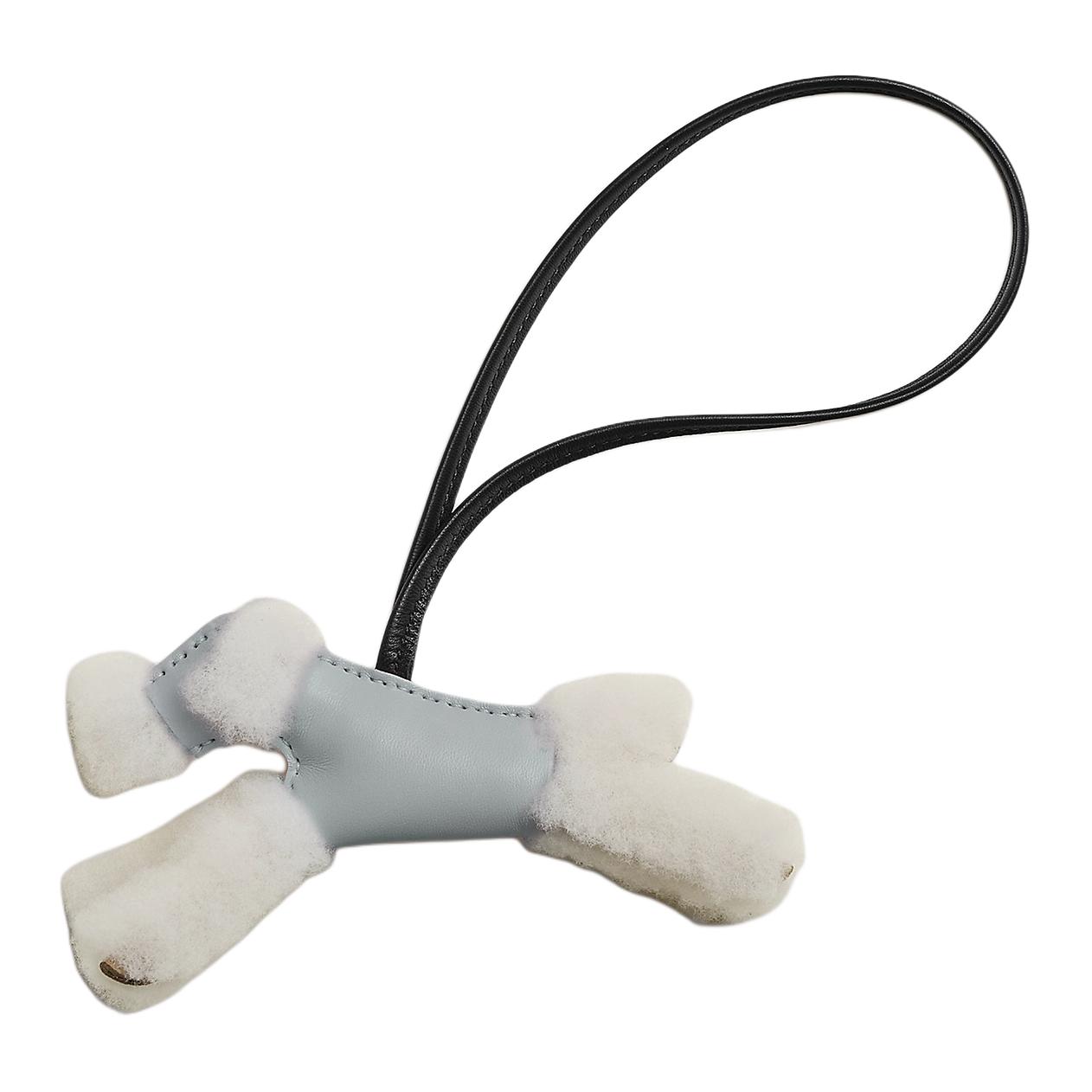 Женская подвеска для сумки Hermes Budy Charm 15 (белая)