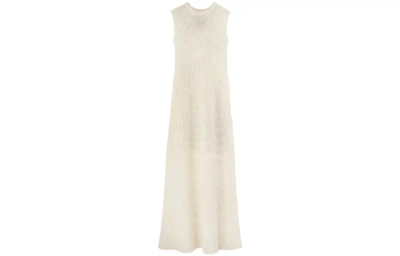 Loro Piana Engadin Dress Sleeveless Dress Women's White