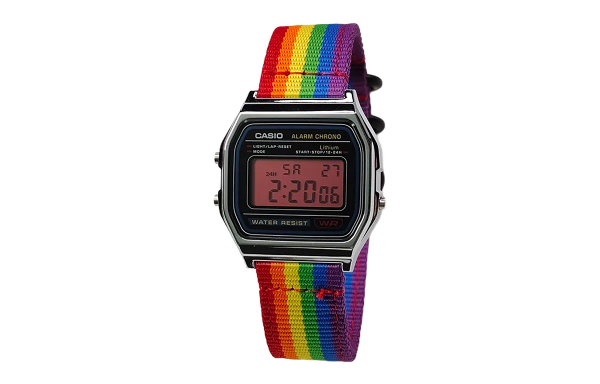 CASIO Custom Collection Quartz Movement Nylon Strap Watch Unisex Black Dial