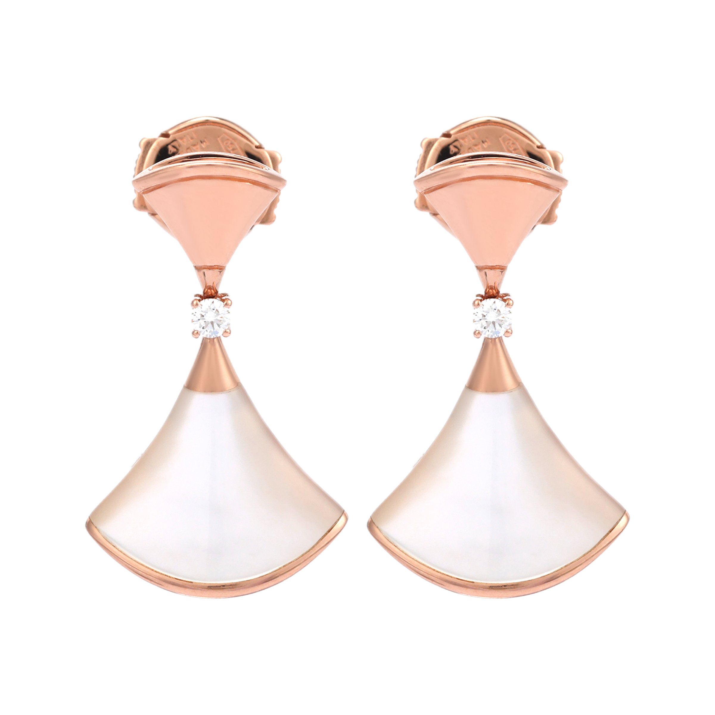 BVLGARI Bvlgari DIVAS’ DREAM Series Fan Pendant Diamond Earrings Women’s Model