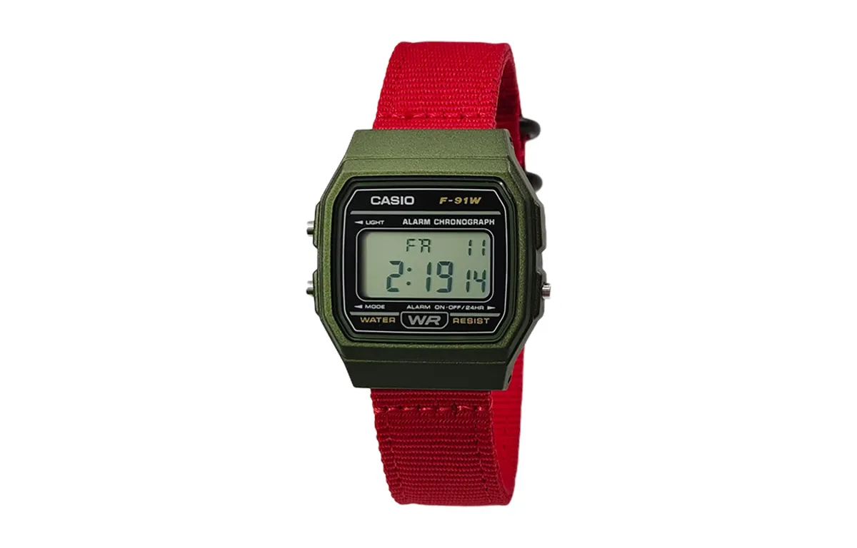 CASIO Custom Collection Quartz Movement Nylon Strap Watch Men's Watches Black Dial