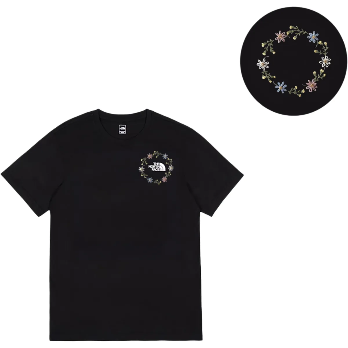 THE NORTH FACE T-Shirts Men's Black Crew Neck Straight Fit