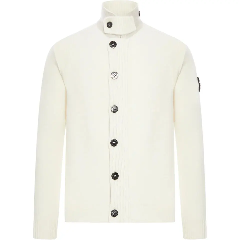 STONE ISLAND Logo Patch Buttoned Cardigan