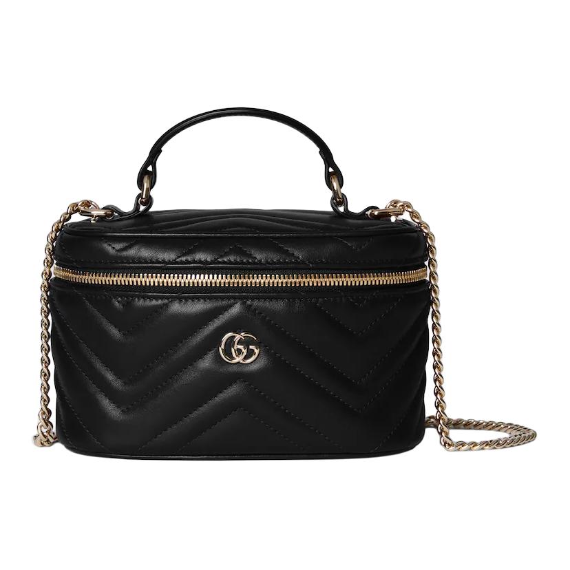 Женская косметичка Gucci GG Marmont (черная)