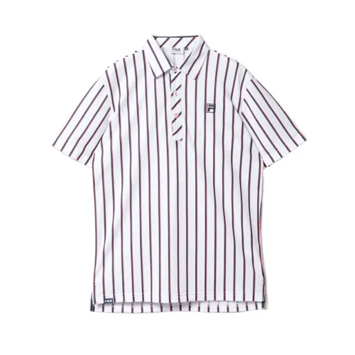FILA Golf Collection Shirts Men's White Lapel Moderate