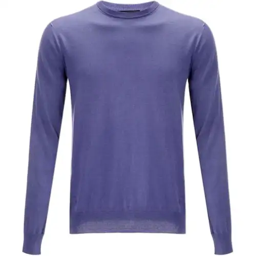 PRADA Sweaters Men's Purple Crew Neck Moderate