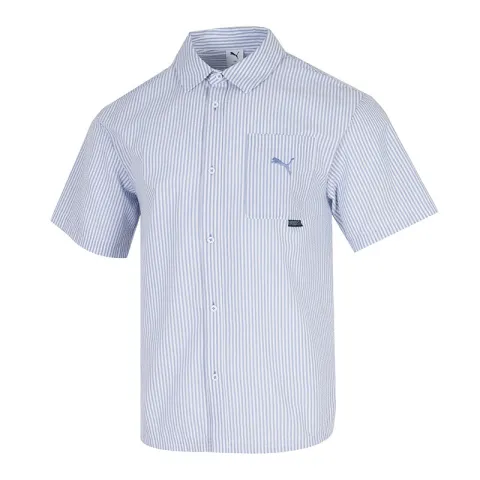 PUMA Shirts Men's Blue Lapel Moderate
