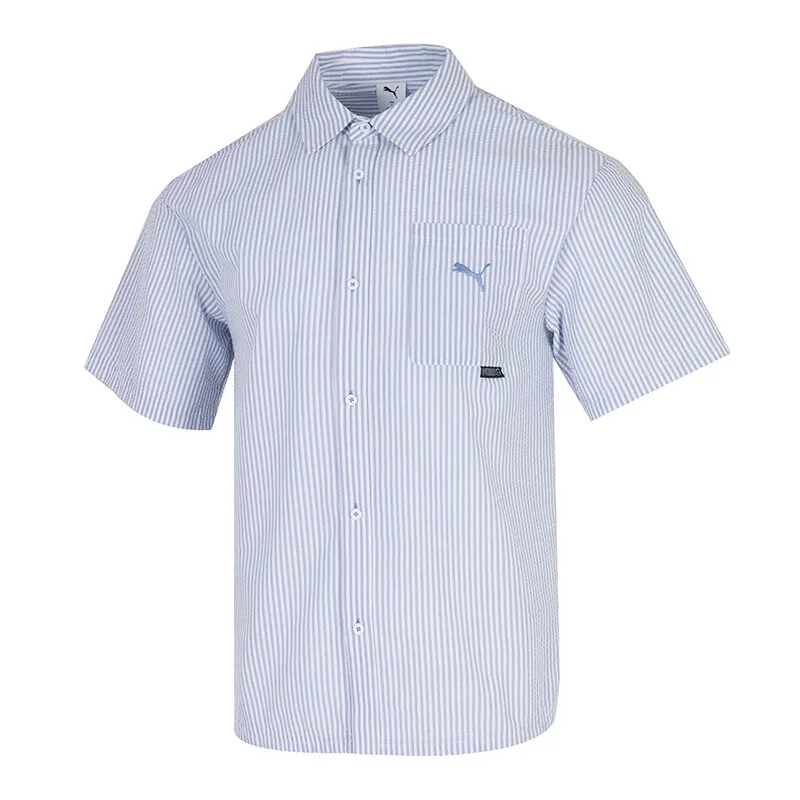 PUMA Shirts Men's Blue Lapel Moderate