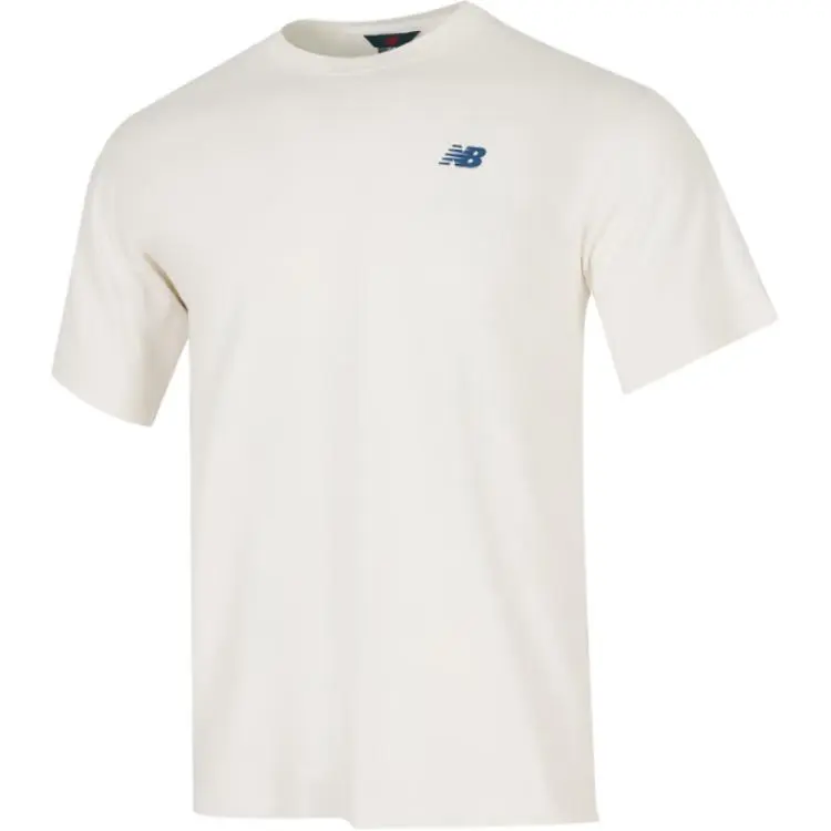 New Balance T-Shirts Men's Ivory White Crew Neck Moderate