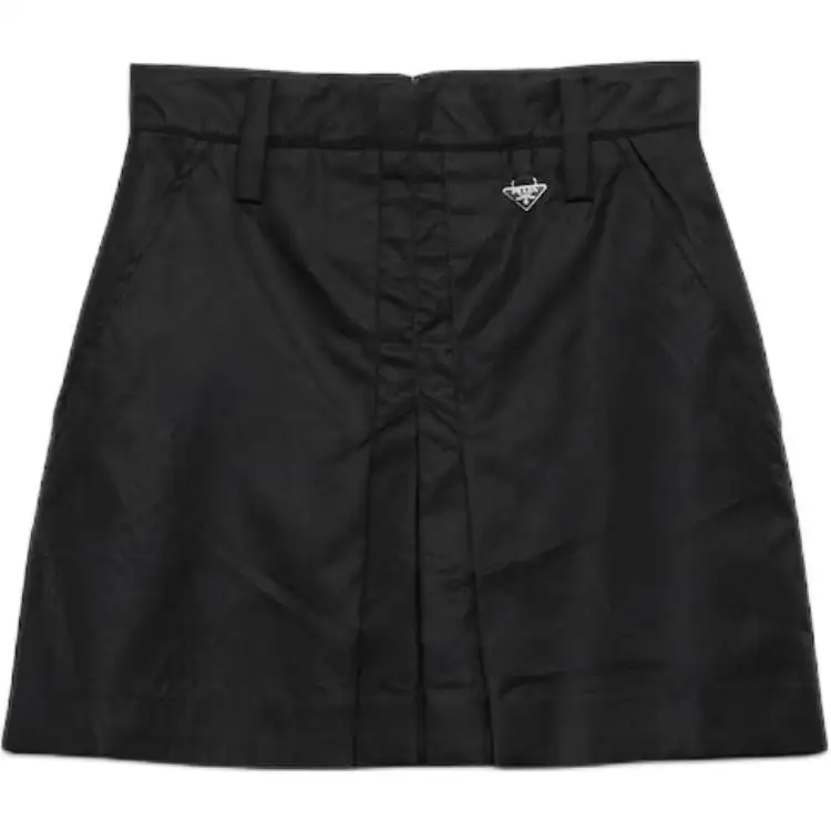 Prada pleated-panel skirt