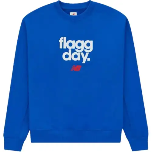 New Balance Sweatshirts Unisex Blue Crew Neck Moderate Regular