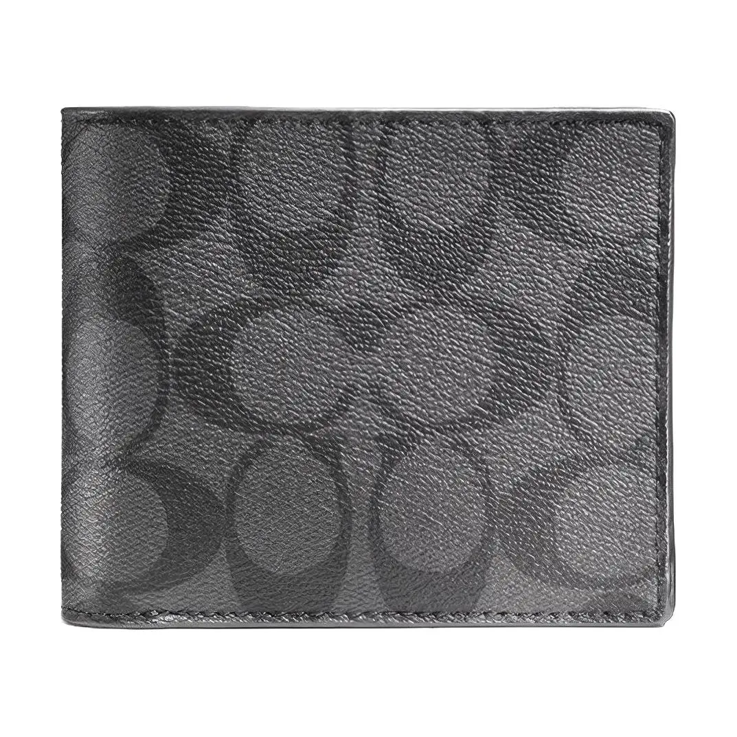 COACH Men 3 IN 1 Wallet Charcoal/Black