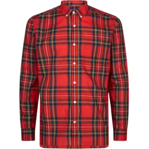 Burberry Shirts Men's Red Lapel Moderate