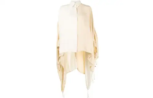 LOEWE Shirts Women's Beige Lapel Moderate Shirt