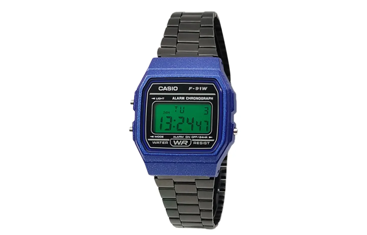 CASIO Custom Collection Quartz Movement Stainless Steel Strap Watch Unisex Black Dial