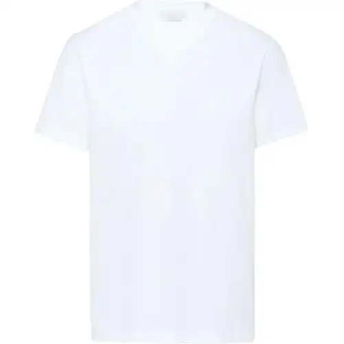 PRADA T Shirts Men's White V Neck Moderate Straight Fit