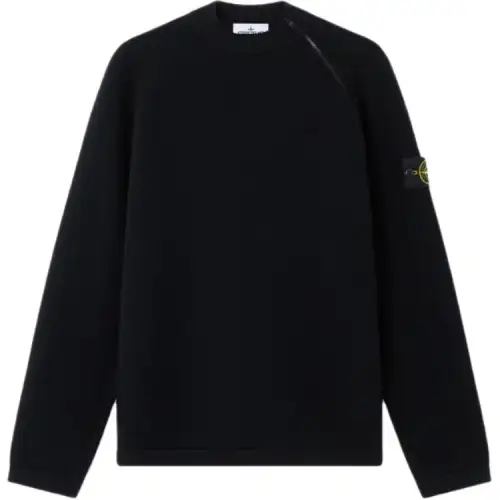STONE ISLAND Logo Patch Zip Detailed Jumper