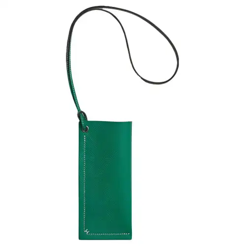 HERMES H Sellier Epsom Calfskin Eyeglass Pouch Women's Jasper