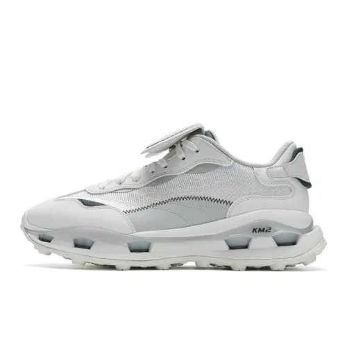 FILA KM2 Low top Casual Shoes Men's White Gray