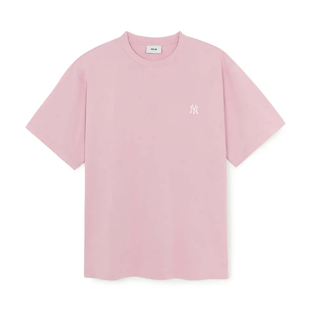 MLB New York Yankees Basic Collection SS25 T Shirt Unisex Heather Gray Pink