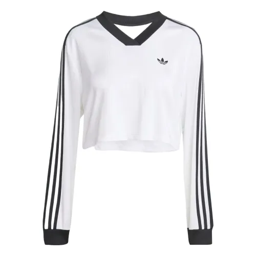 Adidas Originals three-stripe V-neck top