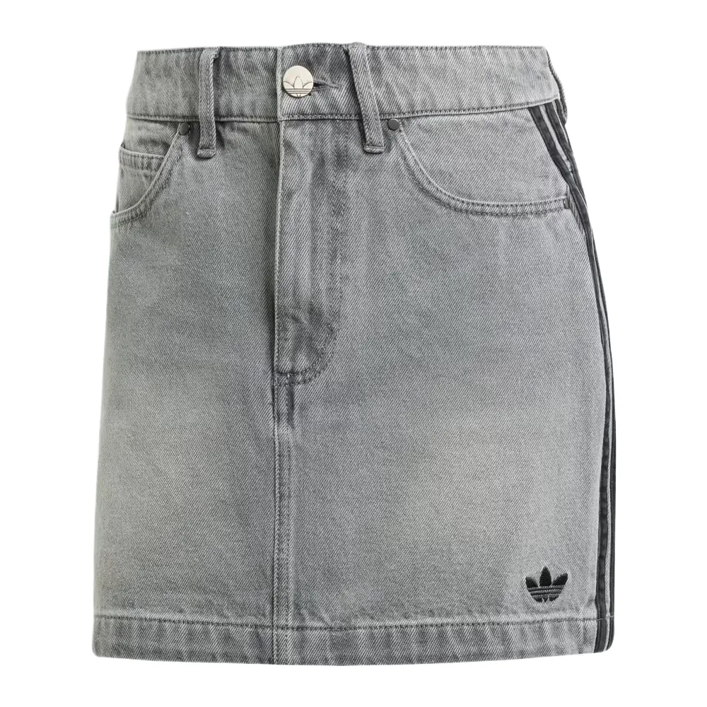 Adidas Originals Adicolor 3 Stripes Denim Mini Skirt