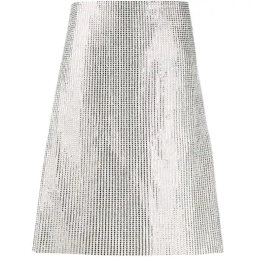 Bottega Veneta Casual Long Skirts Women's Silver Moderate Mid Length A Line Skirt