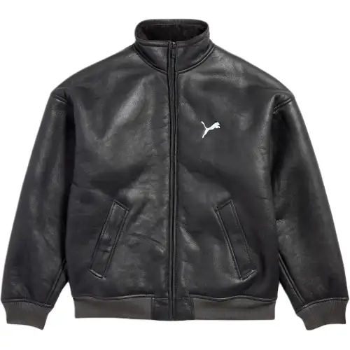 Balenciaga x PUMA FW25 Leather Jacket Loose Fit Unisex