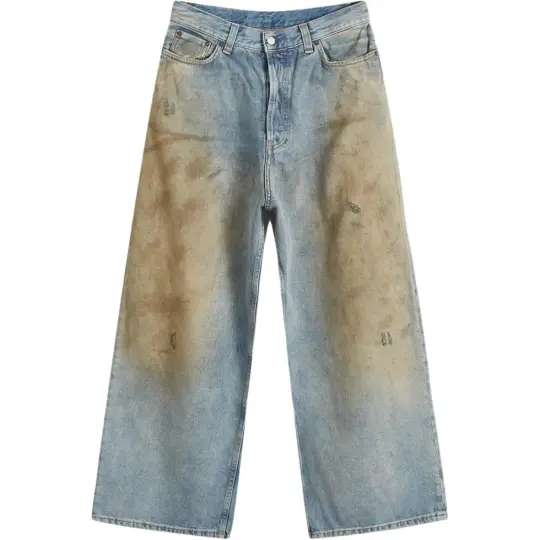 Acne Studios Mid Rise Wide Leg Jeans