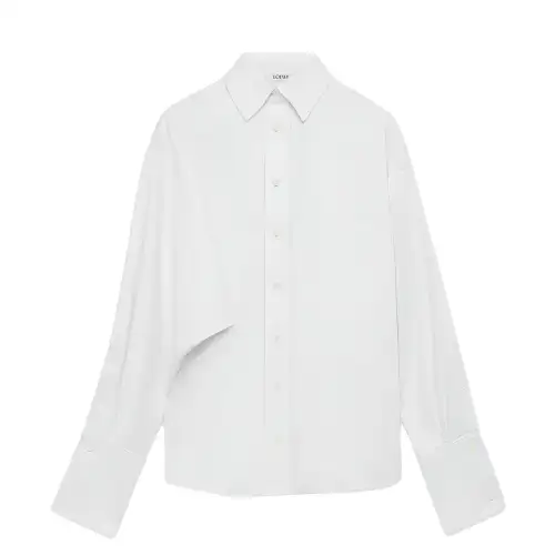 LOEWE Shirts Women's White Lapel Moderate Other