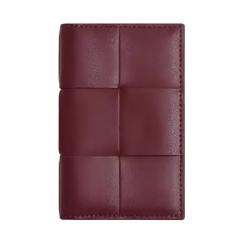 Bottega Veneta Cow Leather Wallet, Card Holder Men's Burgundy