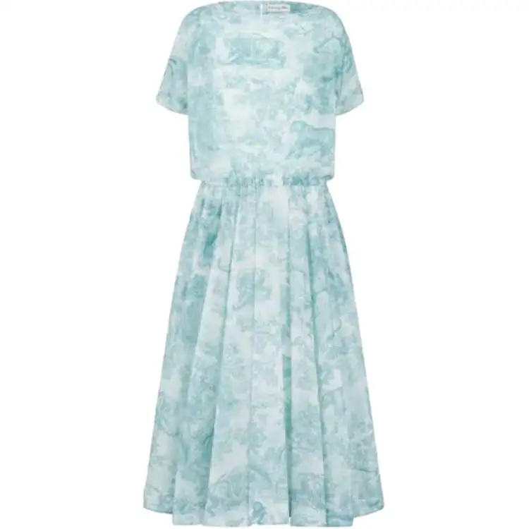 DIOR Dioriviera Short Sleeved Dress Women's Iris Green