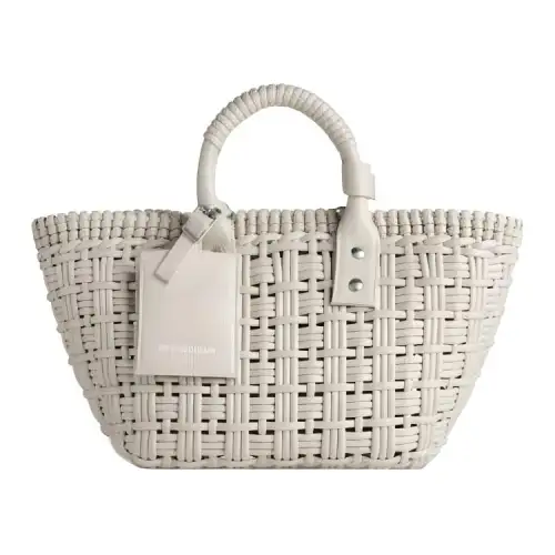 Balenciaga Woven Raffia Basket Bag
