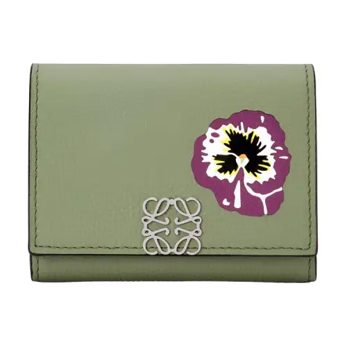 LOEWE Cow Leather Card Holder Regular Women's Rosemary Green