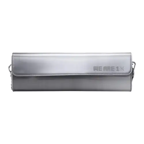 Li Ning Glare Collaboration Synthetic Leather Crossbody Bag, Shoulder Bag Unisex Silver Gray