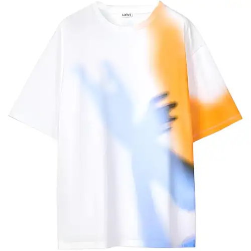 LOEWE T Shirts Men's White Crew Neck Moderate Straight Fit