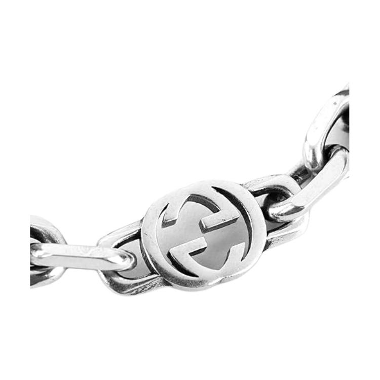 Унисекс браслет Gucci Interlocking 3G 925 (серебряный) — фото 8