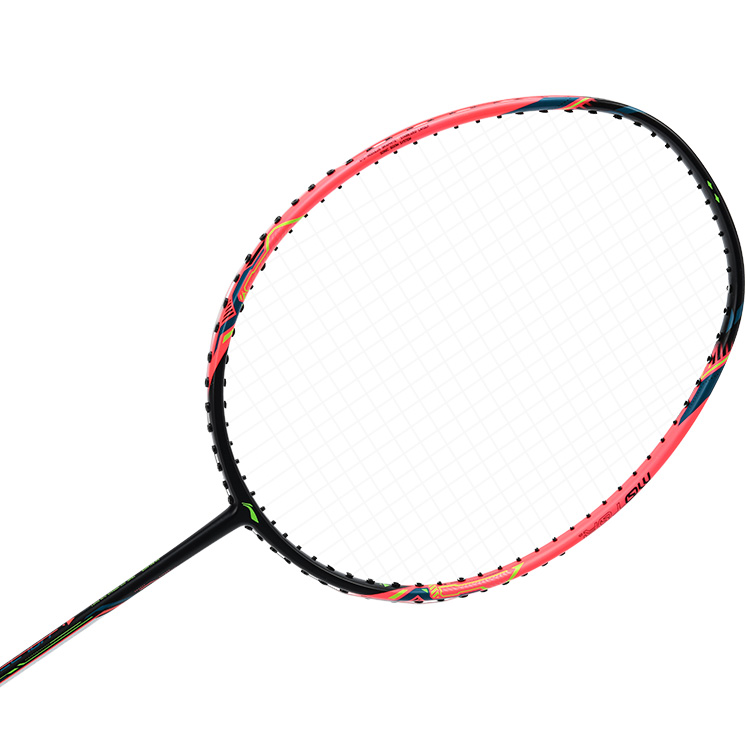 Li Ning Halberd Pony Da Badminton Rackets Control Type All around Defense Entry level Unisex Fluorescent Fruit Pink